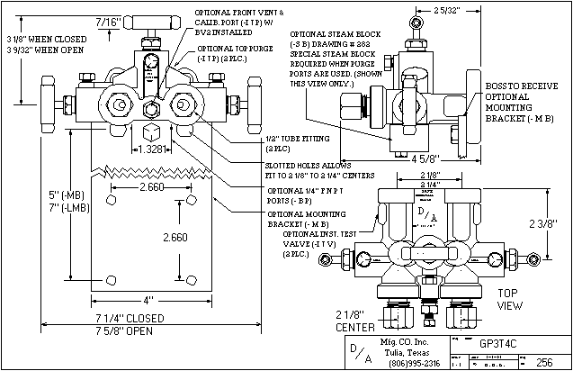 GP3T4C Outline Drawing
